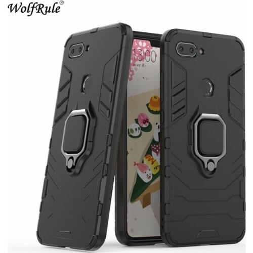 Car Holder Magnetic Case For Xiaomi Mi 8 Lite Case 6.26" 3-In-1 Durable Ring Stand Cover For Xiaomi Mi 8 Lite Case On Mi 8 Lite