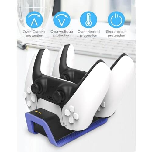 Wireless Controller Charger Gamepad Charging Station For PS5 Adapter Multi-function Main Engine Cooling Base Games Accessories
