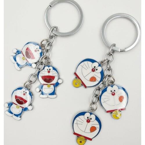 Doraemon keychain cute key ring for women anime key chain key holder cartoon keychain portachiavi chaveiro llaveros bag charm