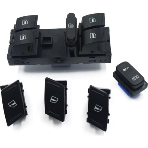 For SKODA Octavia MK2 Yeti 2003 - 2014 Power Window Door Control Switch Button 5 PCS/SET 1Z0962125A 1Z0959858B 1Z0 959 856 855