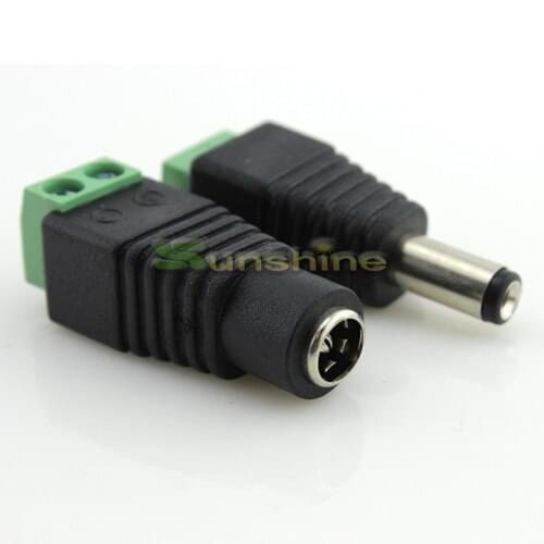 Hamrolte 50 Pairs 2.1 x5.5mm DC Power Plug Jack Adapter Male and Female Connector for CCTV Camera