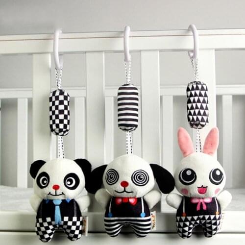 Crib Rattle Animal Shape Multi-purpose Plush Infant Bed Hanging Crib Toy Baby Carriage Bed Hanging Rattles Child Delicate Craft