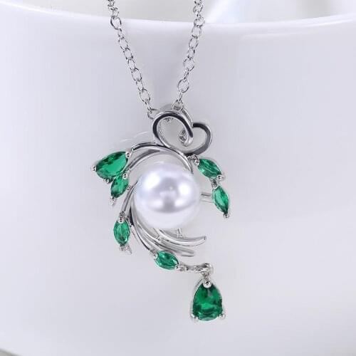 Beautiful Necklace Pendant Women White Pearl Wedding Jewlery Party Anniversary Gift