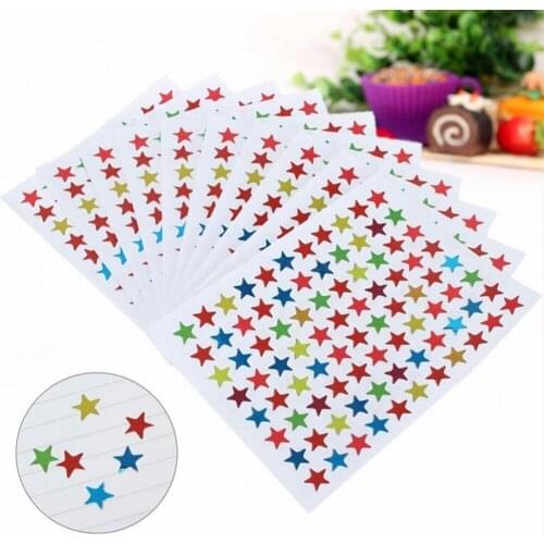 10/sheet Star Shape Stickers Cute Teacher Reward Sticker Gift Kindergarten Kid Hand Body Sticker Toys Labels For School Children