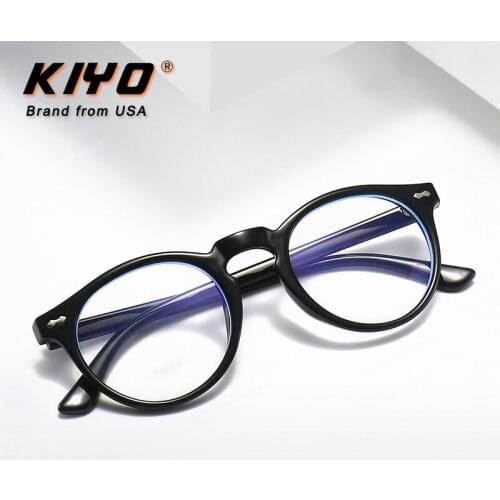 KIYO Brand 2021 New Women Men Fashion Anti Blue Light Optical Frame PC Eyeglasses Frames Round Spectacles Glasses 2947