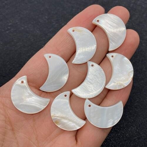 Wholesale Multi-color Moon Shape Pendant Natural Shells for Jewelry Making DIY Handmade Accessories Beaded Decoration Fashion