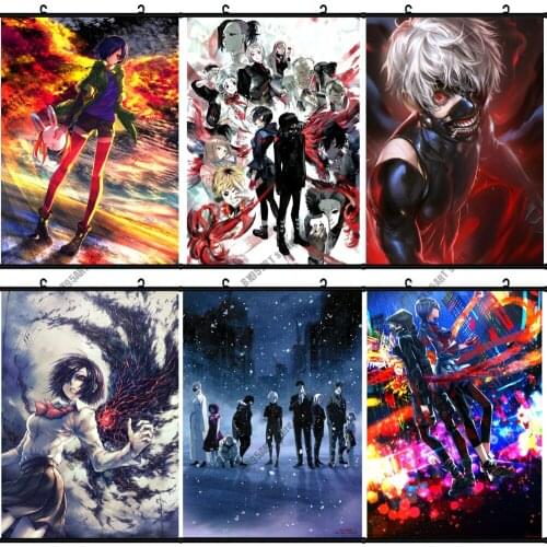 Tokyo Ghoul Anime Poster Wall Art Canvas Painting Posters and Prints Home Decor Pictures for Kids Room Decoration Wall Decor