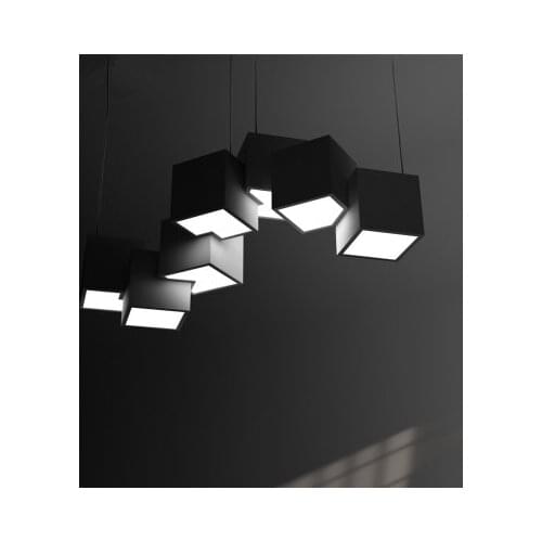 Postmodern Designer Gallery Studio Led Chandelier Art Magic Cube Dinner Living Room Suspension Lighting Fixtures