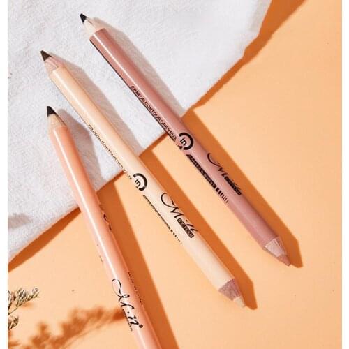 Professional Double-headed Black Eyeliner Pen Eye Brow Pencil Concealer Pen Waterproof Long-lasting Eyeliner Makeup Tool