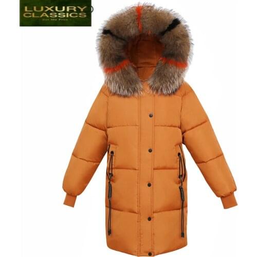 Fur Korean Hooded Big Hat Winter Jacket Women Thick Down Cotton Padded Clothes Female Long Warm Parkas Winter Coat LWL951
