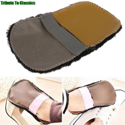 Hot Polisher Cleaning Cleaner Glove Brush Shoe Care shoe cleaner shoe brush Soft Faux Wool Cloth Shoes