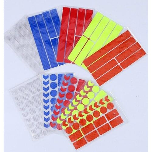Bike Reflective Stickers MTB Road Bike Night Warning Reflector Film Motorbike Scooter Truck Safety Cycling Decal Tape BC0312