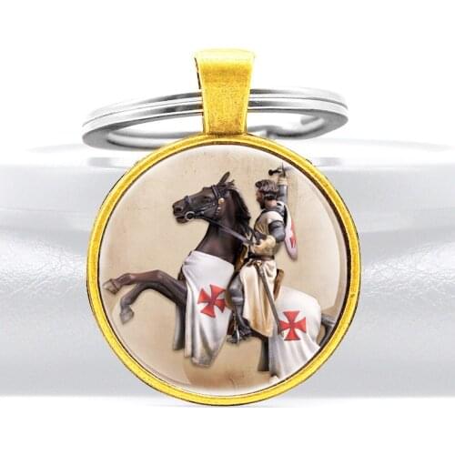Holy KNIGHT TEMPLAR Irresistible Force Pendant Key Rings Classic The Crusaders Key Chains
