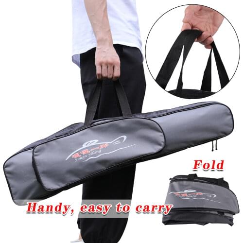 Sougayilang 80cm Large Capacity Waterproof Fishing Bag Fishing Tackle Fishing Rod Fishing Reel Storage Bag Fishing Rod Carrier