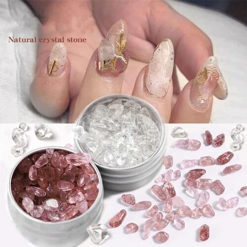 1 Box Clear Pink Purple Crystal Nail Stone Nails Art Sequins for Nail UV Gel Polish Decoration of Nail Accessories