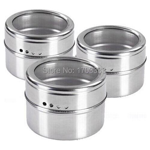 100pcs/lot Magical magnetic Stainless steel spice jar monosexuality tank sauce pot seasoning bottle