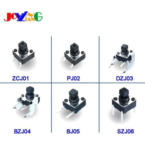 2.4mm Square Head 6*6*7.3mm Touch Switch Fine Push Button 6x6x7.3 Copper Leg Switches 10PCS/LOT
