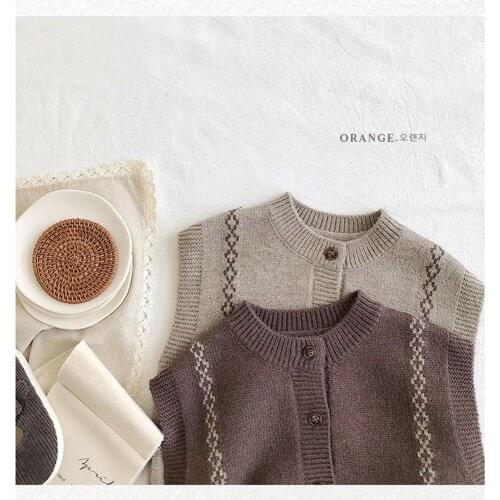 4-14 Years Kids Knit Sweater Vest Toddler Baby Fall Clothes Teenage Girls Sleeveless Jackets Coat Korean Style 3 5 6 8 10 12 13
