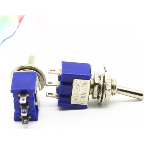 5 Pcs AC ON-ON SPDT 2 Position Latching Toggle Switch 6A 125V