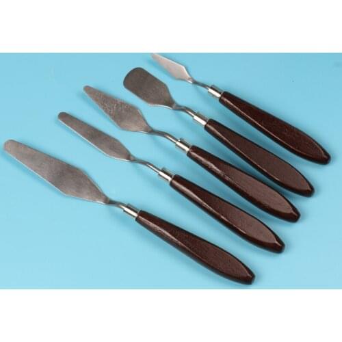 Gift 5Pcs Mixed Stainless Steel Palette Scraper Set Spatula Knives For Artist Oil Painting Tools Painting Knife Blade