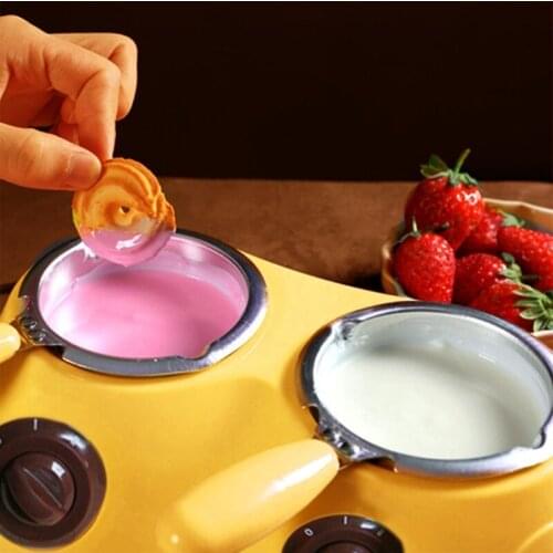 Aluminum Liner Plastic Hot Chocolate Melting Pot Electric Fondue Melter Machine M2EE