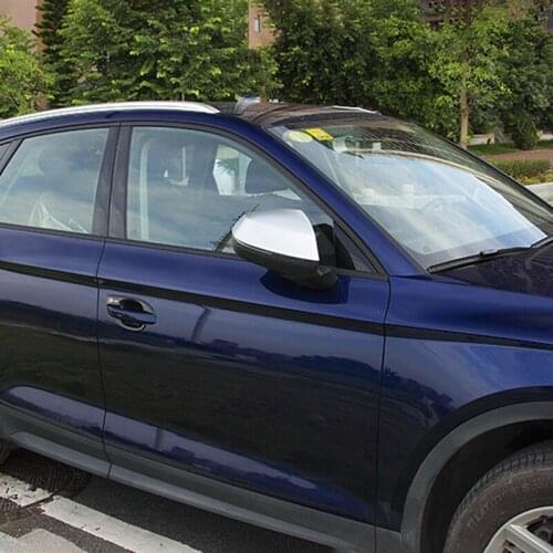 Loyalty for Audi Q5L 2018-2019 Exterior Rearview Side View Mirror Cover Molding ABS Matte silver Car Accessories Auto Styling