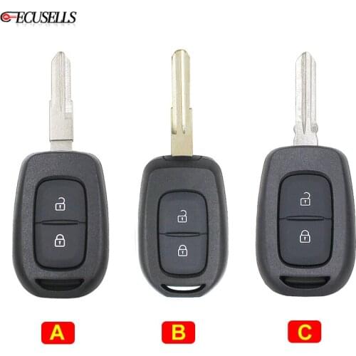 2 Button Remote Smart Key Shell Case for Renault Duster, Twingo 3, Clio 4, Dokker, Trafic, Sandereo, Master 3, Logan 2013-2017