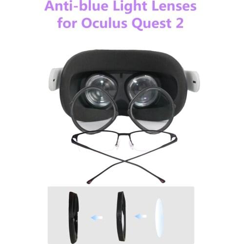 For Oculus Quest 2 VR Glasses Magnetic Eyeglass Frame Clip Anti-blue Light Lenses for Oculus Quest 2 VR Glasses Accessories