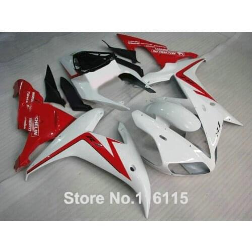 Customize Fairing kit for YAMAHA 2002 2003 red white black plastic fairings set Full injection molding YZF R1 02 03 YZ40