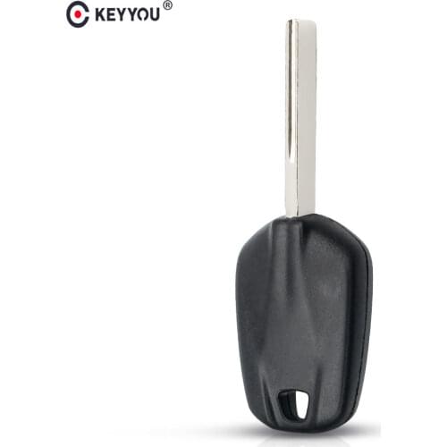 KEYYOU 10pcs Transponder Uncut Blank Car Key Shell Case Replacement Fob No Chip For Citroen For Peugeot 508 With HU83 Blade