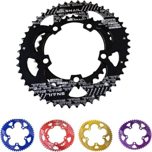 Oval Chainring 110BCD 50T/35T Road Bike Bicylcle 7075-T6 Alloy Chainwheel Kit Ultralight Ellipse Climbing Power Chain Plate Set