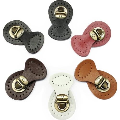 Genuine Leather Bag Lock Magnetic Button Fasteners Snap Buckles Replacement Handmade Bag DIY Clasp Accessories KZ0253