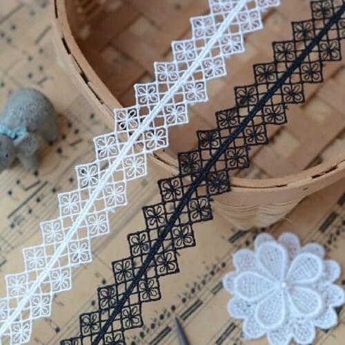 Hot selling Black and white and dichromatic Eva water soluble lace Lace accessories H2503