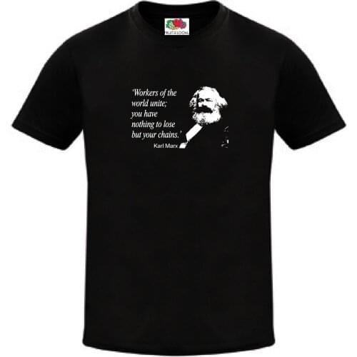 Brand T-Shirt Men 2019 Fashion Karl Marx Communist Party Socialist Politics Quote T-Shirt Print T-Shirt Men Harajuku