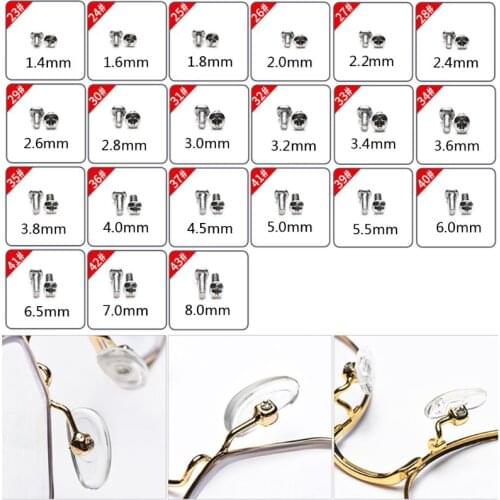 Q1FA Glasses Sunglasses Eye Glass Repair Kit Screws Nuts Pads Optical Repair Tool Set