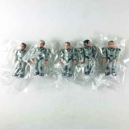 Lot of 5pcs MEGA BLOKS HALO GRAY UNSC TECHNICIAN MINI FIGURE Buliding Toys