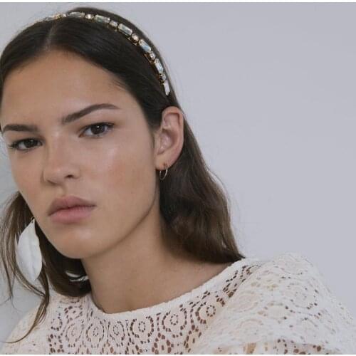 2020 New ZA Fashion AB Crystal Hairbands Women Luxury Rhinestone Headband Hair Jewelry Accessories Ladies Girls Headwear Female