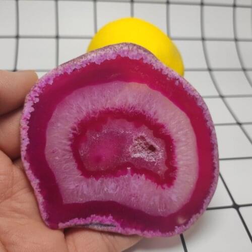 8-10cm Natural Red Agate Slice Gems Crafts Pad Coaster Cup Mug Glass Hot Beverage Holder Pad Quartz Onyx Stone Mat Decor plates