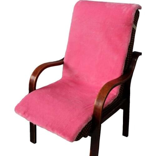 Artificial Wool Seat Back Cushion Rectangle Square Faux Fur Sofa Pad Tatami Mat Office Game Chair Deck Chair Bench Cushions