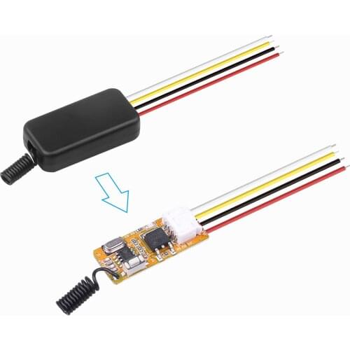 433Mhz Remote Control Switch DC 3V-12V Relay Switching 1/2CH RF Relay Receiver Relay Remote Switch LED Light Controller DIY Kit