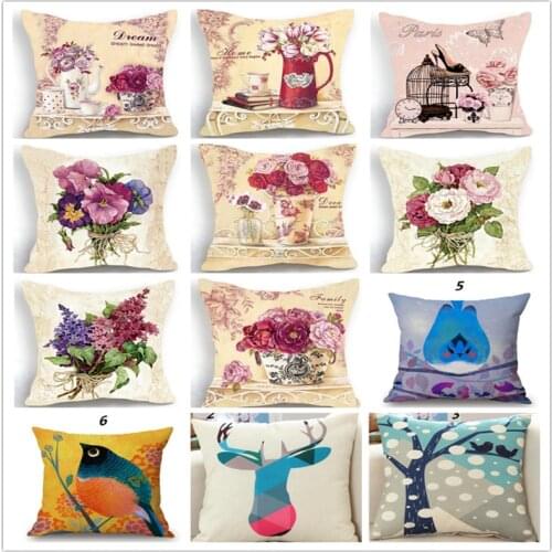 Luxury Flower Vase Pillow Cushion Cover Plant Home Decor cojines decorativos para sofa Vintage Modern Cusion Cover PC203