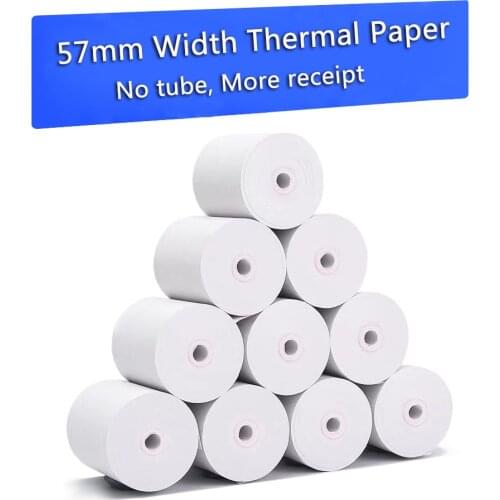 57mm Thermal Paper Roll For Smart Bluetooth Printer Desk Receipt Printer POS Cash Register Ticket Billing Printing For Peripage