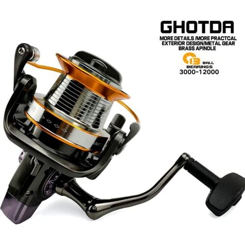 Fishing Reel 8-24 Kg Max Drag Power All Metal Spool Spinning Reel 12+1 Bearings Long Shot Cast Saltwater Reel