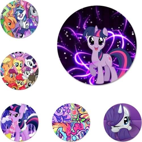 My Little Pony Badge Brooch Pin Accessories For Clothes Backpack Decoration gift 58mm