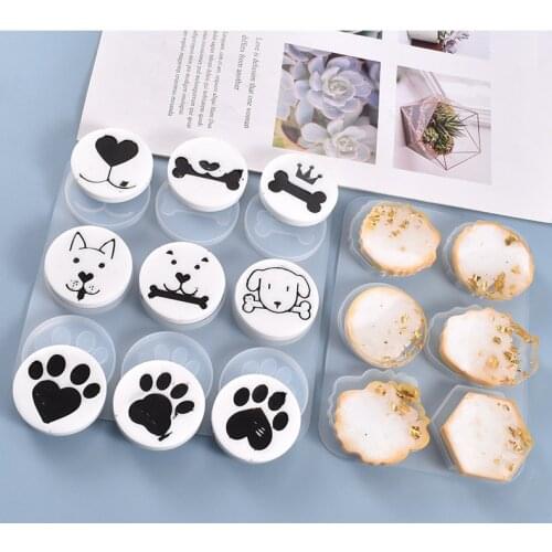 Cute Pet Decoration Irregular Base Silicone Mold for DIY Crafts Epoxy Resin Accessories Making Making Tools