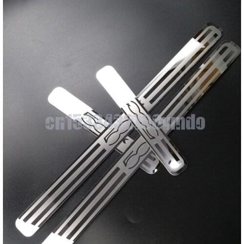 Car-Styling Stainless Steel Scuff Plate Door Sill Cover For FIAT 500X Car Accessories Decorative cover 4PCS