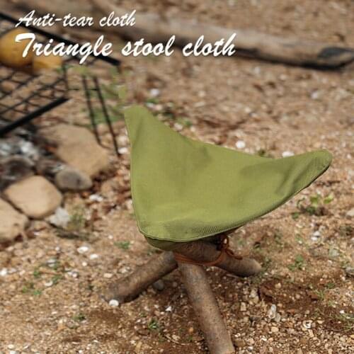 Outdoor camping waterproof canvas portable triangle stool cloth handmade pony fishing stool