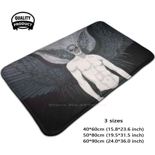Death Comfortable Door Mat Rug Carpet Foot Pad Death Angel Archangel Killer Skull Lords Of The Underworld Punisher Scary