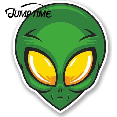 Jump Time for Alien Vinyl Sticker Laptop Car Skateboard Skate Helmet Space UFO Car Assessoires Decals Vinyl Car Wrap DIY