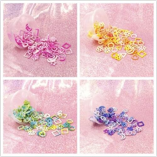 One box Mix Design Rainbow Color Pearls Resin UV Silicone Accessories Flat Back ABS Pearl Jewelry Fillings Beads